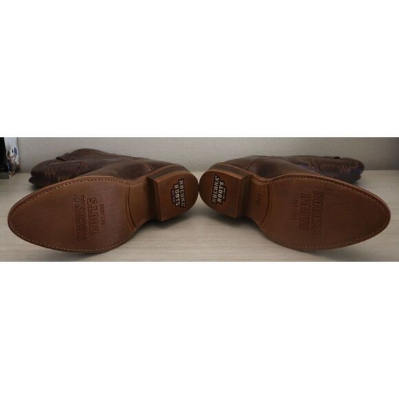 Nocona NB5551 Men's Sz 10EE Jackpot Brown Medium Toe Leather Western Boots $200 - Picture 3 of 7